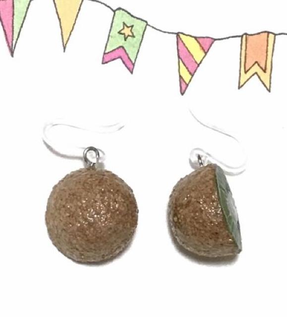 hハンドメイド粘土〓半分キウイピアス < 女性ファッション hハンドメイド粘土〓半分キウイピアス < 女性ファッションの