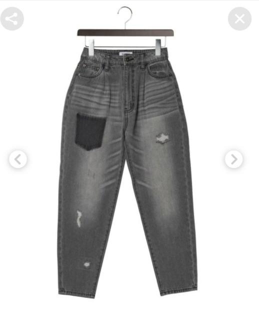 【定価4,950円】一度着用 Libra Cue ダメージ加工デニムパンツ ブラック サイズM < ブランド  【定価4,950円】一度着用 Libra Cue ダメージ加工デニムパンツ ブラック サイズM < ブランドの
