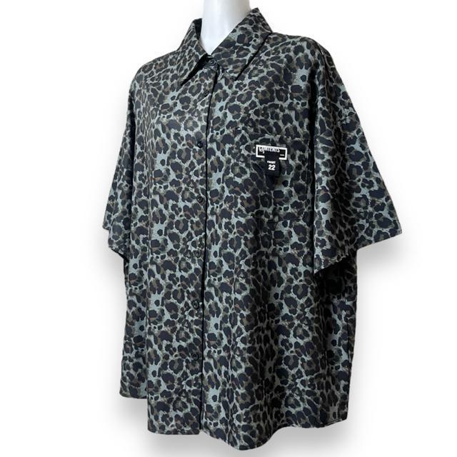 【新品/SHEIN/L】ダスティグリーン地☆レオパ柄半袖シャツ☆ユニセックス < 女性ファッション  【新品/SHEIN/L】ダスティグリーン地☆レオパ柄半袖シャツ☆ユニセックス < 女性ファッションの