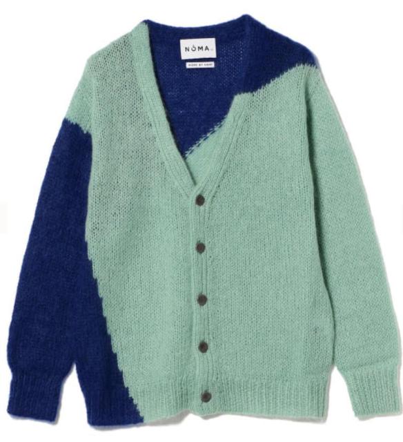 メンズ モヘア ニット カーディガン【EMERALD/BLUE】 < 男性ファッション  メンズ モヘア ニット カーディガン【EMERALD/BLUE】  < 男性ファッションの