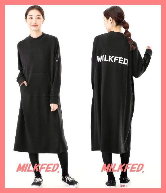 ☆ミルクフェド☆超美品♪完売バックロゴハイネックニットソーロングワンピース黒☆ < ブランド  ☆ミルクフェド☆超美品♪完売バックロゴハイネックニットソーロングワンピース黒☆  < ブランドの