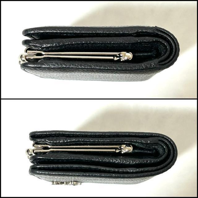 美品 ヴィヴィアンウエストウッド オーブ レザー がま口 二つ折り財布 < ブランド  美品 ヴィヴィアンウエストウッド オーブ レザー がま口 二つ折り財布 < ブランドの
