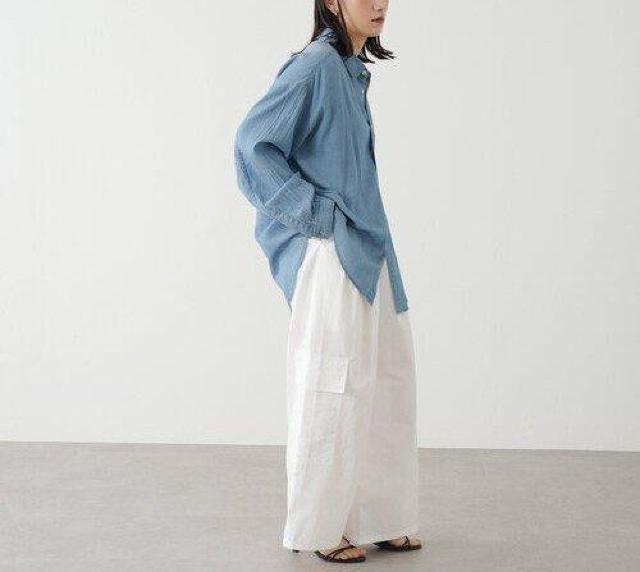 AZUL /シャツ★ブルーグリーンのシアーシャツブラウス < ブランド  AZUL /シャツ★ブルーグリーンのシアーシャツブラウス < ブランドの