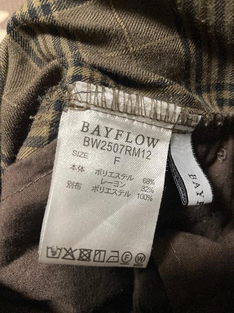 BAYFLOW:ベイフロー:チェック柄パンツ < ブランド BAYFLOW:ベイフロー:チェック柄パンツ < ブランドの