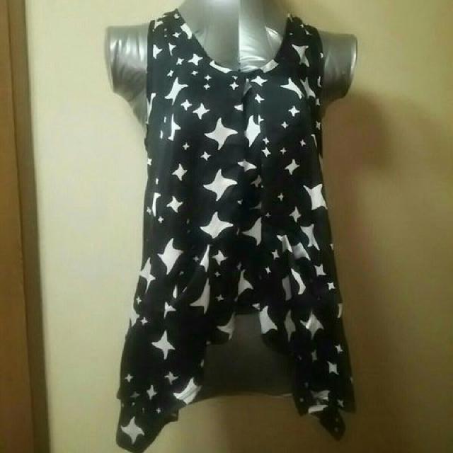 cherish未使用★ポップ星柄アシメキャミ < 女性ファッション  cherish未使用★ポップ星柄アシメキャミ  < 女性ファッションの