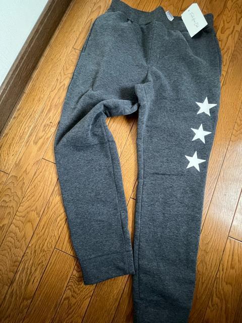 Lサイズ!高貴紳士的!裏起毛!暖か!さりげなくかっこいい!三つ星!プリント!杢チャコール灰色系色合い!ジョガーパンツ!新品! < 男性ファッション  Lサイズ!高貴紳士的!裏起毛!暖か!さりげなくかっこいい!三つ星!プリント!杢チャコール灰色系色合い!ジョガーパンツ!新品!  < 男性ファッションの