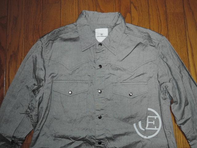 uniform experiment ユニフォームエクスペリメント ウエスタンシャツ 1 灰 UE サークルロゴLOGO長袖シャツ < ブランド  uniform experiment ユニフォームエクスペリメント ウエスタンシャツ 1 灰 UE サークルロゴLOGO長袖シャツ < ブランドの