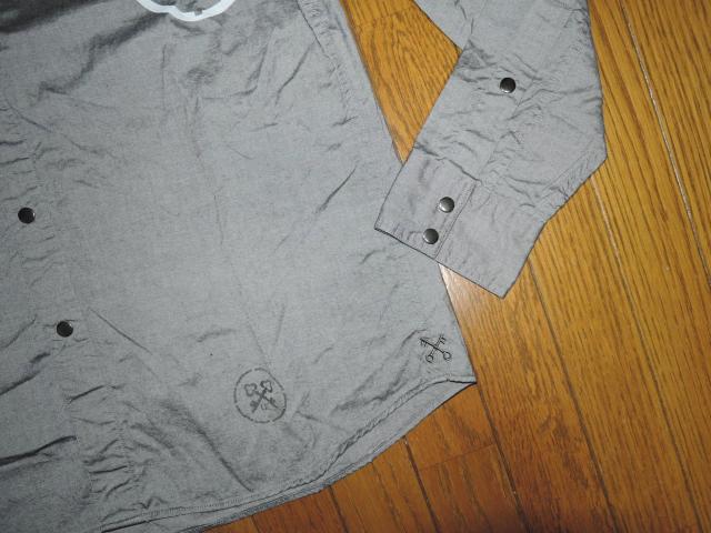uniform experiment ユニフォームエクスペリメント ウエスタンシャツ 1 灰 UE サークルロゴLOGO長袖シャツ < ブランド  uniform experiment ユニフォームエクスペリメント ウエスタンシャツ 1 灰 UE サークルロゴLOGO長袖シャツ < ブランドの