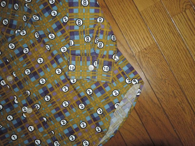 NuGgeTs ナゲッツ チェックシャツ M 数字 ドット柄 長袖シャツ < 男性ファッション  NuGgeTs ナゲッツ チェックシャツ M 数字 ドット柄 長袖シャツ < 男性ファッションの