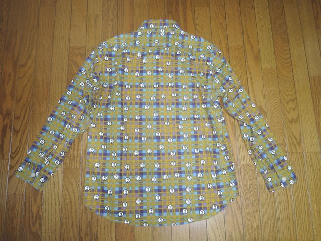 NuGgeTs ナゲッツ チェックシャツ M 数字 ドット柄 長袖シャツ < 男性ファッション  NuGgeTs ナゲッツ チェックシャツ M 数字 ドット柄 長袖シャツ < 男性ファッションの