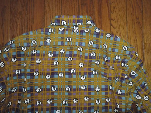 NuGgeTs ナゲッツ チェックシャツ M 数字 ドット柄 長袖シャツ < 男性ファッション  NuGgeTs ナゲッツ チェックシャツ M 数字 ドット柄 長袖シャツ < 男性ファッションの