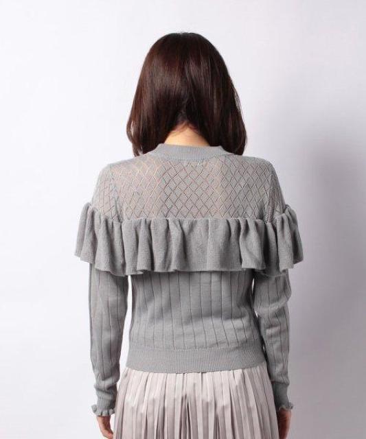 新品☆アクシーズ*編地切り替えフリルニットプルオーバー < ブランド  新品☆アクシーズ*編地切り替えフリルニットプルオーバー < ブランドの