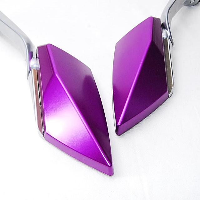 バイクカスタム用 ダイヤミラー パープル 4種類の変換アダプター付 サイドミラー バックミラー オートバイ 原付 紫 < 自動車/バイク バイクカスタム用 ダイヤミラー パープル 4種類の変換アダプター付 サイドミラー バックミラー オートバイ 原付 紫 < 自動車/バイク