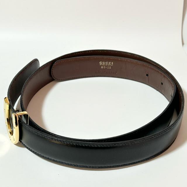GUCCI ホースビット レザー ベルト 036 194 0968 U字 バックル ブラック ゴールド 金具 < ブランド GUCCI ホースビット レザー ベルト 036 194 0968 U字 バックル ブラック ゴールド 金具 < ブランドの
