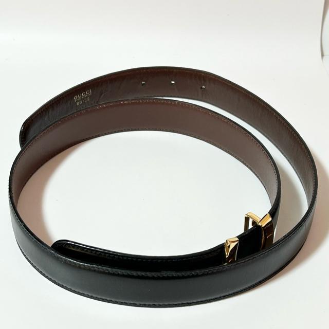 GUCCI ホースビット レザー ベルト 036 194 0968 U字 バックル ブラック ゴールド 金具 < ブランド GUCCI ホースビット レザー ベルト 036 194 0968 U字 バックル ブラック ゴールド 金具 < ブランドの