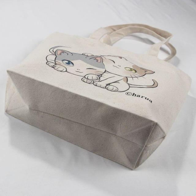 ★オリジナル猫トートバッグ 猫柄 キャンバス レディース 寄り添う2匹のかわいい猫厚めで丈夫 < 女性ファッション ★オリジナル猫トートバッグ 猫柄 キャンバス レディース 寄り添う2匹のかわいい猫厚めで丈夫 < 女性ファッションの