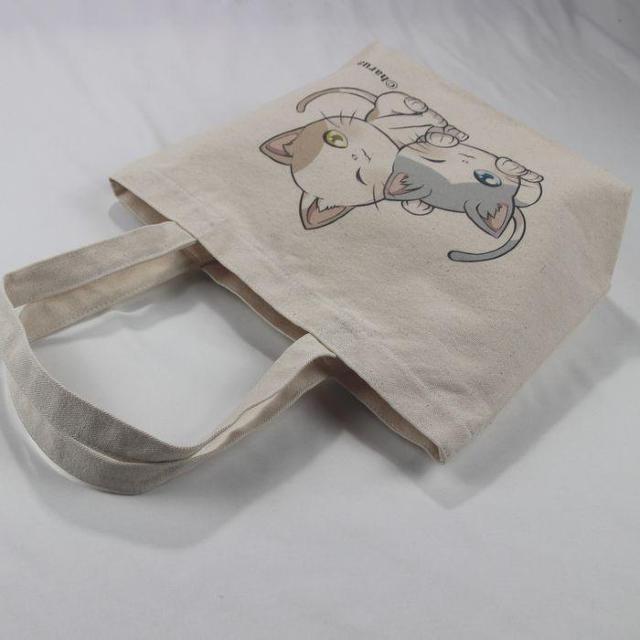 ★オリジナル猫トートバッグ 猫柄 キャンバス レディース 寄り添う2匹のかわいい猫厚めで丈夫 < 女性ファッション ★オリジナル猫トートバッグ 猫柄 キャンバス レディース 寄り添う2匹のかわいい猫厚めで丈夫 < 女性ファッションの