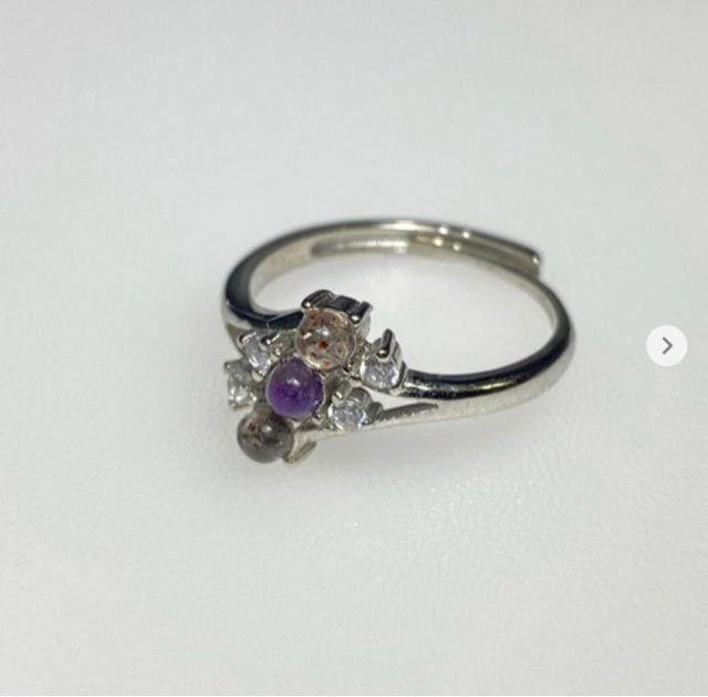 《No.R034》天然石スーパーセブン フリーサイズリング < 女性アクセサリー/時計  《No.R034》天然石スーパーセブン フリーサイズリング  < 女性アクセサリー/時計の