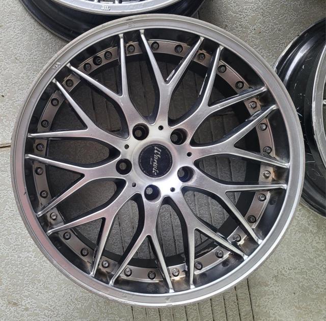 Warwic ワーウィック メッシュホイール18インチ7.5J+42 PCD114.3 5穴ホイールのみ4本セットアルファード ヴ < 自動車/バイク Warwic ワーウィック メッシュホイール18インチ7.5J+42 PCD114.3 5穴ホイールのみ4本セットアルファード ヴ < 自動車/バイク