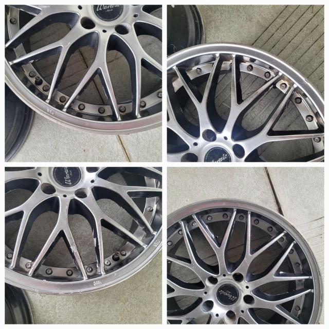 Warwic ワーウィック メッシュホイール18インチ7.5J+42 PCD114.3 5穴ホイールのみ4本セットアルファード ヴ < 自動車/バイク Warwic ワーウィック メッシュホイール18インチ7.5J+42 PCD114.3 5穴ホイールのみ4本セットアルファード ヴ < 自動車/バイク