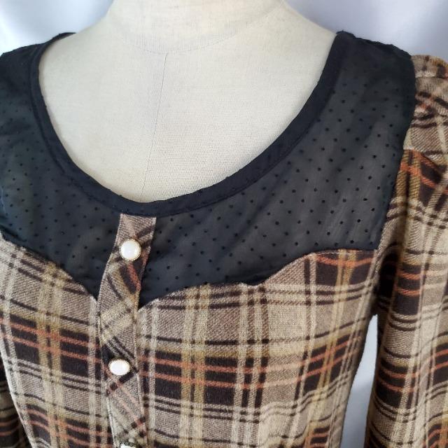 ★ピンキー・ガールズ★可愛い(^O^)/七分袖ワンピース★M★ < ブランド  ★ピンキー・ガールズ★可愛い(^O^)/七分袖ワンピース★M★ < ブランドの