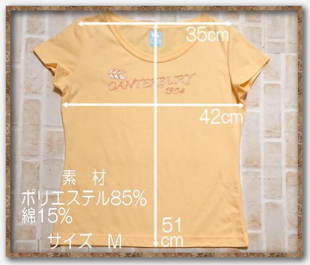 カンタベリー プリント入りTシャツ 黄 < 女性ファッション  カンタベリー プリント入りTシャツ 黄 < 女性ファッションの