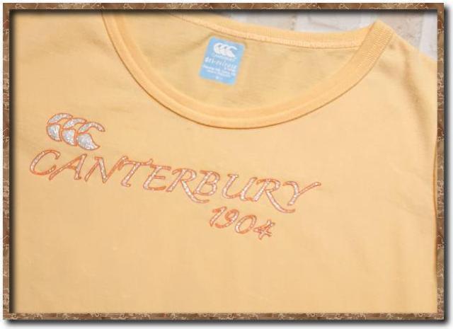 カンタベリー プリント入りTシャツ 黄 < 女性ファッション  カンタベリー プリント入りTシャツ 黄 < 女性ファッションの