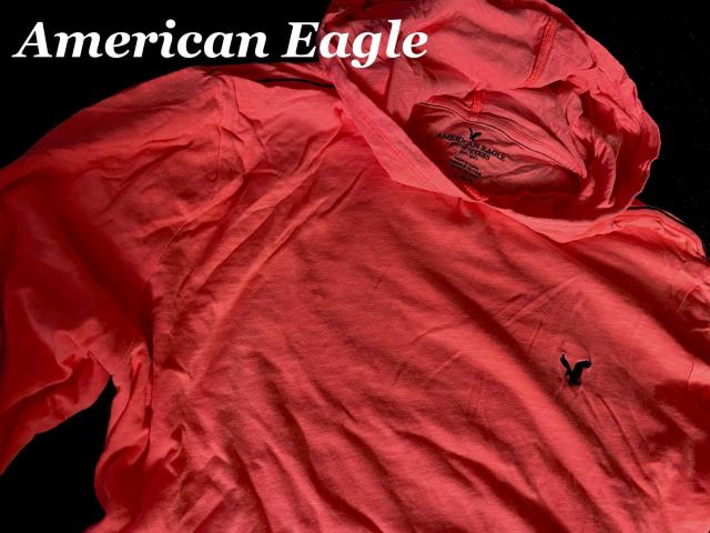 【American Eagle】アメリカンイーグル Vintage Washed フード付き長袖Tシャツ US−L(XL)ロンT < ブランド 【American Eagle】アメリカンイーグル Vintage Washed フード付き長袖Tシャツ US−L(XL)ロンT < ブランドの