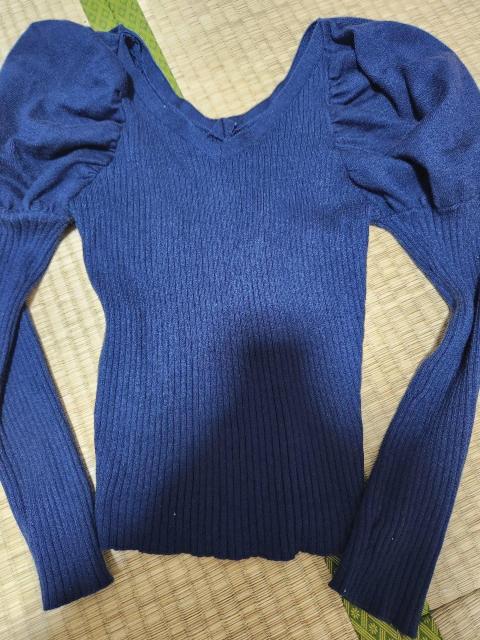 新品 GRL グレイル ブルー ニット サイズ→M < ブランド  新品 GRL グレイル ブルー ニット サイズ→M  < ブランドの