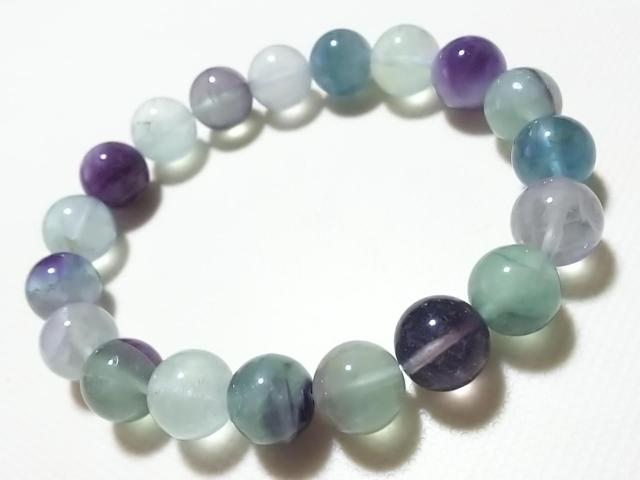 天然石★フローライト 10mm ブレス < 女性アクセサリー/時計  天然石★フローライト 10mm ブレス < 女性アクセサリー/時計の
