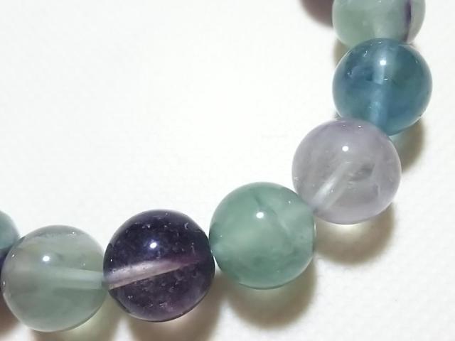 天然石★フローライト 10mm ブレス < 女性アクセサリー/時計  天然石★フローライト 10mm ブレス < 女性アクセサリー/時計の