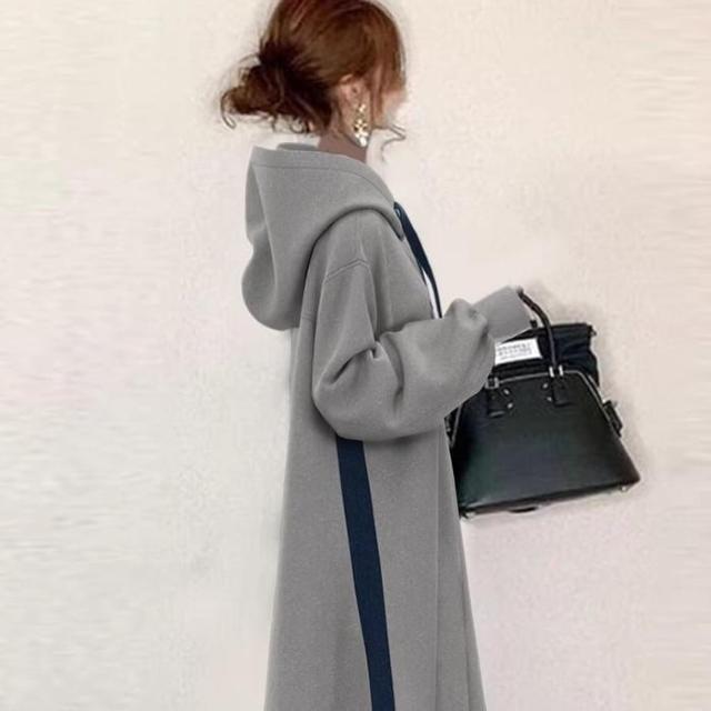 〜3L4L*バイカラーパイピングデザインフード付ワ < 女性ファッション  〜3L4L*バイカラーパイピングデザインフード付ワ < 女性ファッションの