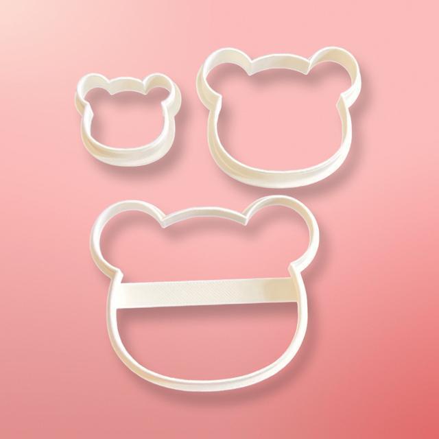 クマ頭の形 クッキー型 3個セット 抜き型 粘土型 お菓子作り 弁当 粘土 < インテリア/ライフ クマ頭の形 クッキー型 3個セット 抜き型 粘土型 お菓子作り 弁当 粘土 < インテリア/ライフの