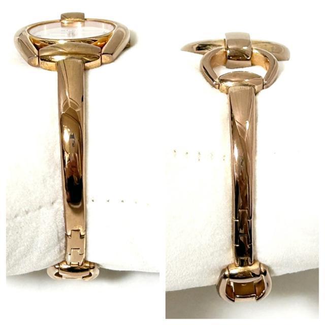 美品 GUCCI グッチ 139.5 ホースビット 3Pダイヤ シェル 腕時計 < ブランド 美品 GUCCI グッチ 139.5 ホースビット 3Pダイヤ シェル 腕時計 < ブランドの