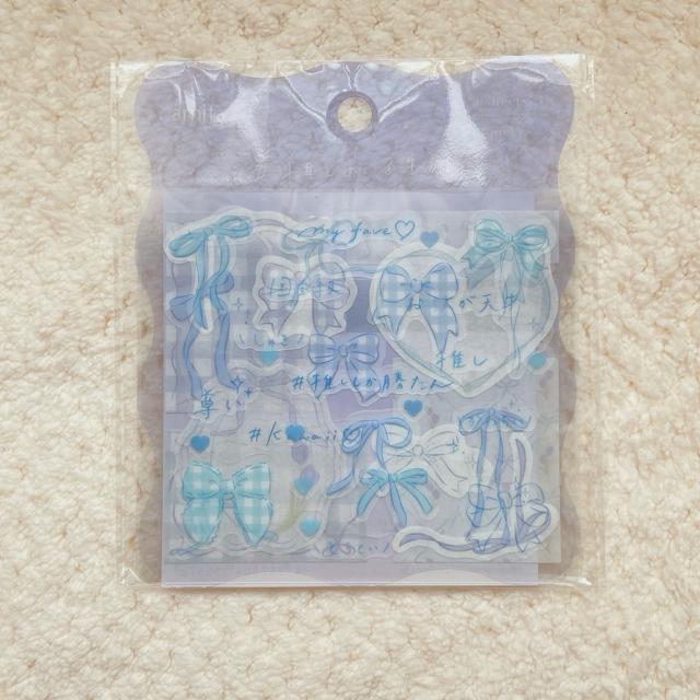 新品 推し活 リボン シール ステッカー デコ コラージュ シール帳 ブルー 青 N2m < インテリア/ライフ 新品 推し活 リボン シール ステッカー デコ コラージュ シール帳 ブルー 青 N2m < インテリア/ライフの