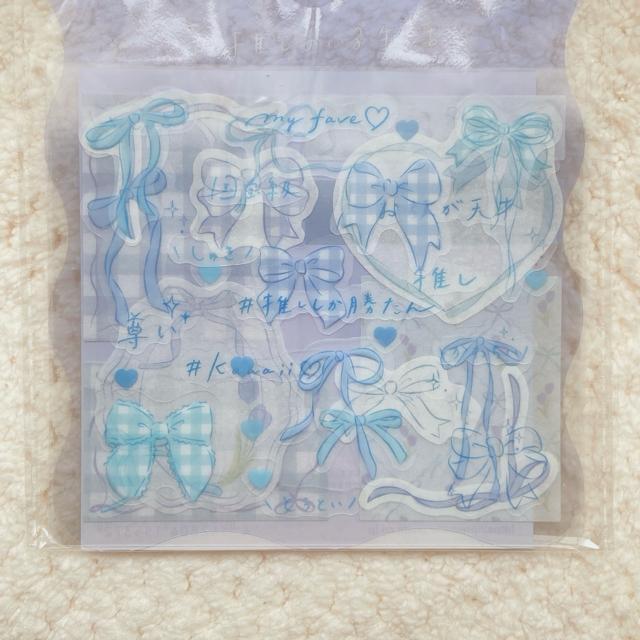 新品 推し活 リボン シール ステッカー デコ コラージュ シール帳 ブルー 青 N2m < インテリア/ライフ 新品 推し活 リボン シール ステッカー デコ コラージュ シール帳 ブルー 青 N2m < インテリア/ライフの