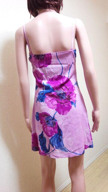 極美品☆L・R☆可愛い紫大花柄のいっぱいのふんわりミニワンピW129☆3点で即落 < 女性ファッション  極美品☆L・R☆可愛い紫大花柄のいっぱいのふんわりミニワンピW129☆3点で即落 < 女性ファッションの