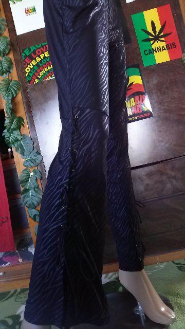 大きいサイズ†LL,3L♪両サイド編み上げジャガードゼブラパンツ < 女性ファッション  大きいサイズ†LL,3L♪両サイド編み上げジャガードゼブラパンツ < 女性ファッションの