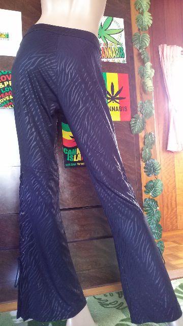 大きいサイズ†LL,3L♪両サイド編み上げジャガードゼブラパンツ < 女性ファッション  大きいサイズ†LL,3L♪両サイド編み上げジャガードゼブラパンツ < 女性ファッションの