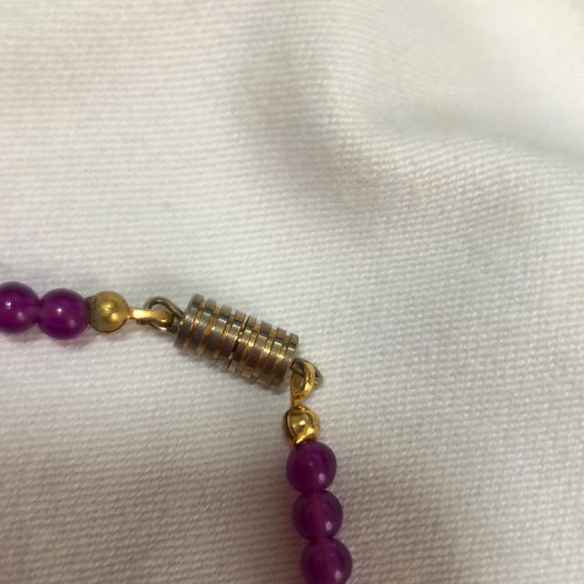 送料無料 紫ガラスネックレス 38センチ < 女性アクセサリー/時計  送料無料 紫ガラスネックレス 38センチ < 女性アクセサリー/時計の