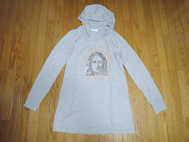 新品 HYSTERIC GLAMOUR ヒステリックグラマー ロング丈 パーカー カットソー FREE灰 スウェット調 ワンピース < ブランド  新品 HYSTERIC GLAMOUR ヒステリックグラマー ロング丈 パーカー カットソー FREE灰 スウェット調 ワンピース  < ブランドの