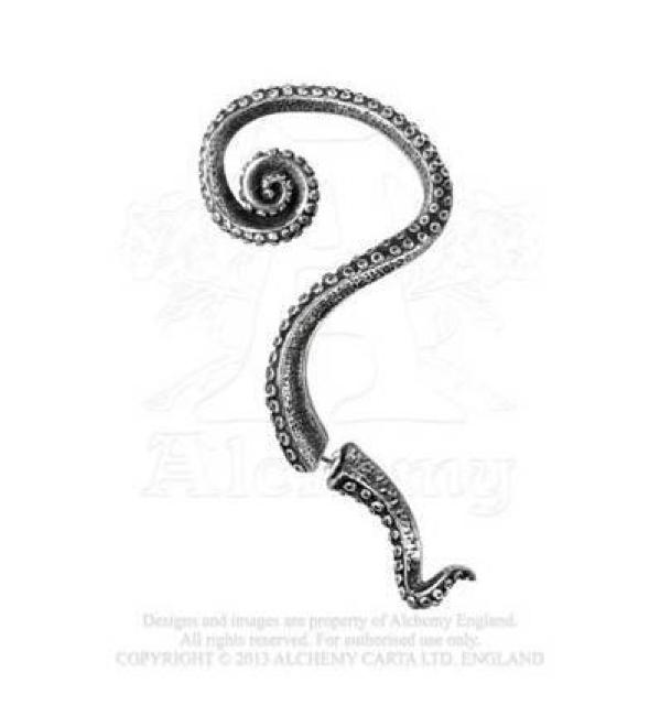 ALCHEMY GOTHIC: Kraken スタッドイヤーラップ、シングル < 女性アクセサリー/時計  ALCHEMY GOTHIC: Kraken スタッドイヤーラップ、シングル < 女性アクセサリー/時計の