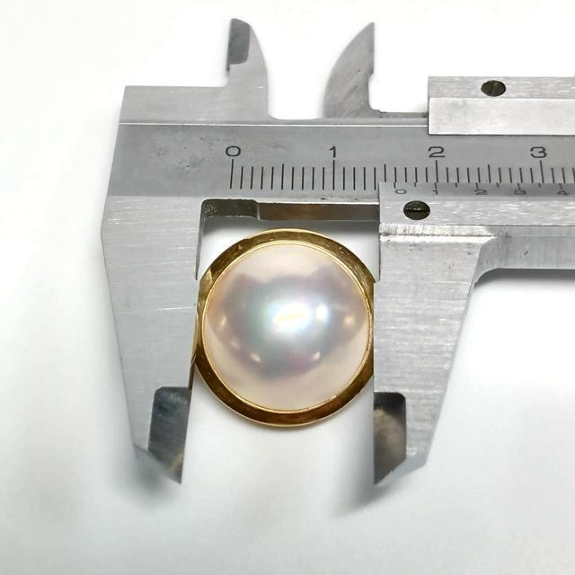 k18 マベパール イヤリング 美品 18.5mm 8.8g 真珠 パール < 女性アクセサリー/時計  k18 マベパール イヤリング 美品 18.5mm 8.8g 真珠 パール < 女性アクセサリー/時計の