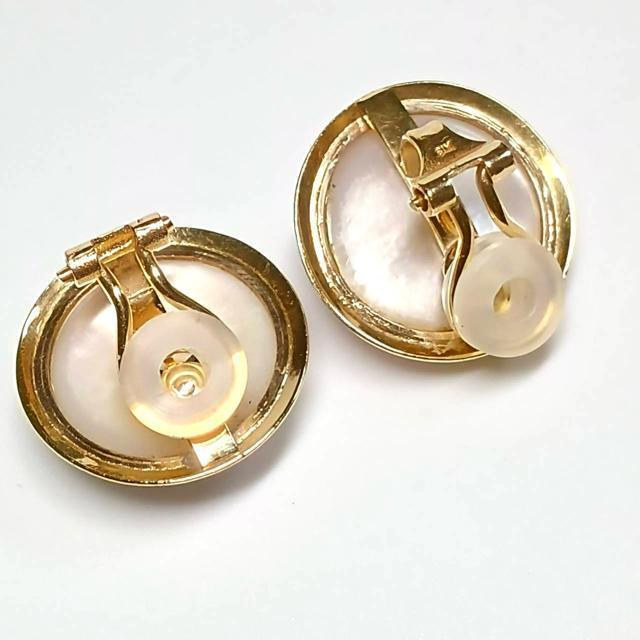 k18 マベパール イヤリング 美品 18.5mm 8.8g 真珠 パール < 女性アクセサリー/時計  k18 マベパール イヤリング 美品 18.5mm 8.8g 真珠 パール < 女性アクセサリー/時計の