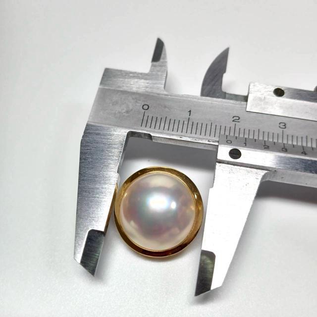 k18 マベパール イヤリング 美品 18.5mm 8.8g 真珠 パール < 女性アクセサリー/時計  k18 マベパール イヤリング 美品 18.5mm 8.8g 真珠 パール < 女性アクセサリー/時計の