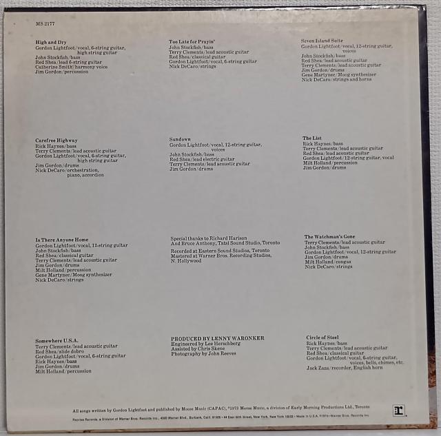 LP(US盤)ゴードン・ライトフット(Gordon Lightfoot )/サンダウン(Sundown) 070726 < CD/DVD/ビデオ  LP(US盤)ゴードン・ライトフット(Gordon Lightfoot )/サンダウン(Sundown) 070726 < CD/DVD/ビデオの