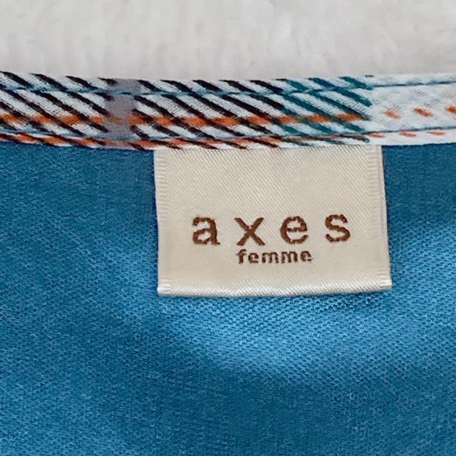 axes femme アクシーズ アーガイル柄 七分袖 チュニック ワンピース M N2m < ブランド  axes femme アクシーズ アーガイル柄 七分袖 チュニック ワンピース M N2m < ブランドの