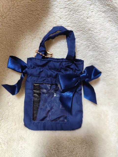 ダブルリボンギャザートートバッグキーホルダー2 ネイビー < ホビー ダブルリボンギャザートートバッグキーホルダー2 ネイビー < ホビーの