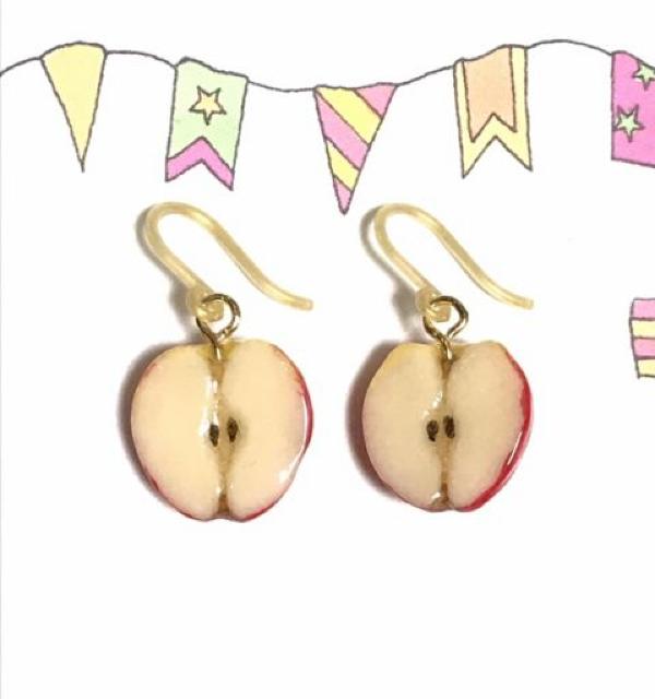 hハンドメイド粘土〓半分りんごピアス < 女性ファッション hハンドメイド粘土〓半分りんごピアス < 女性ファッションの