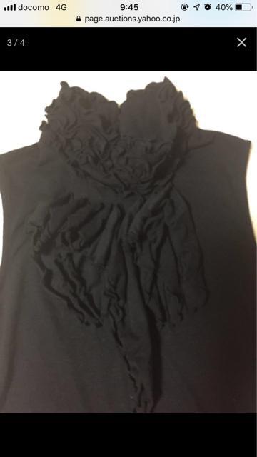 10.新品☆オットー☆フリル使いノースリーブ☆ブラック☆サイズM < 女性ファッション  10.新品☆オットー☆フリル使いノースリーブ☆ブラック☆サイズM < 女性ファッションの